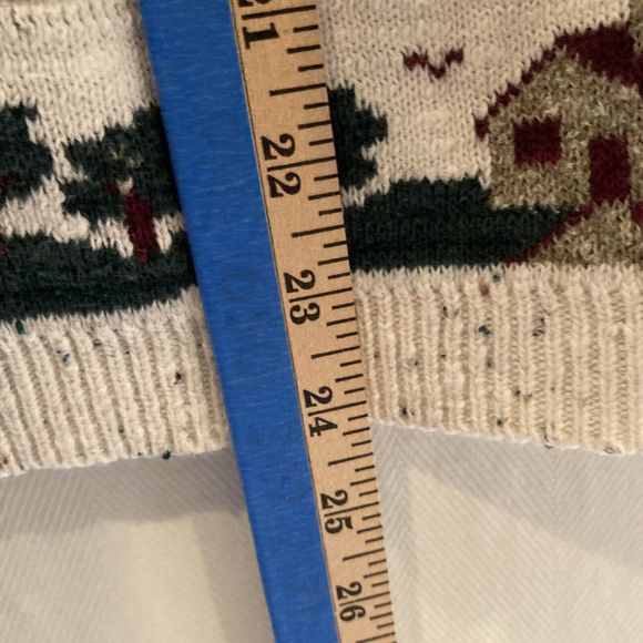 Northern Reflections VINTAGE White Cottage Granny Core Sweater Size S / P VTG - Picture 6 of 10